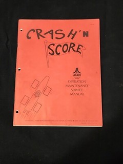 CRASH N SCORE MANUAL  ARCADE GAME ATARI  1975