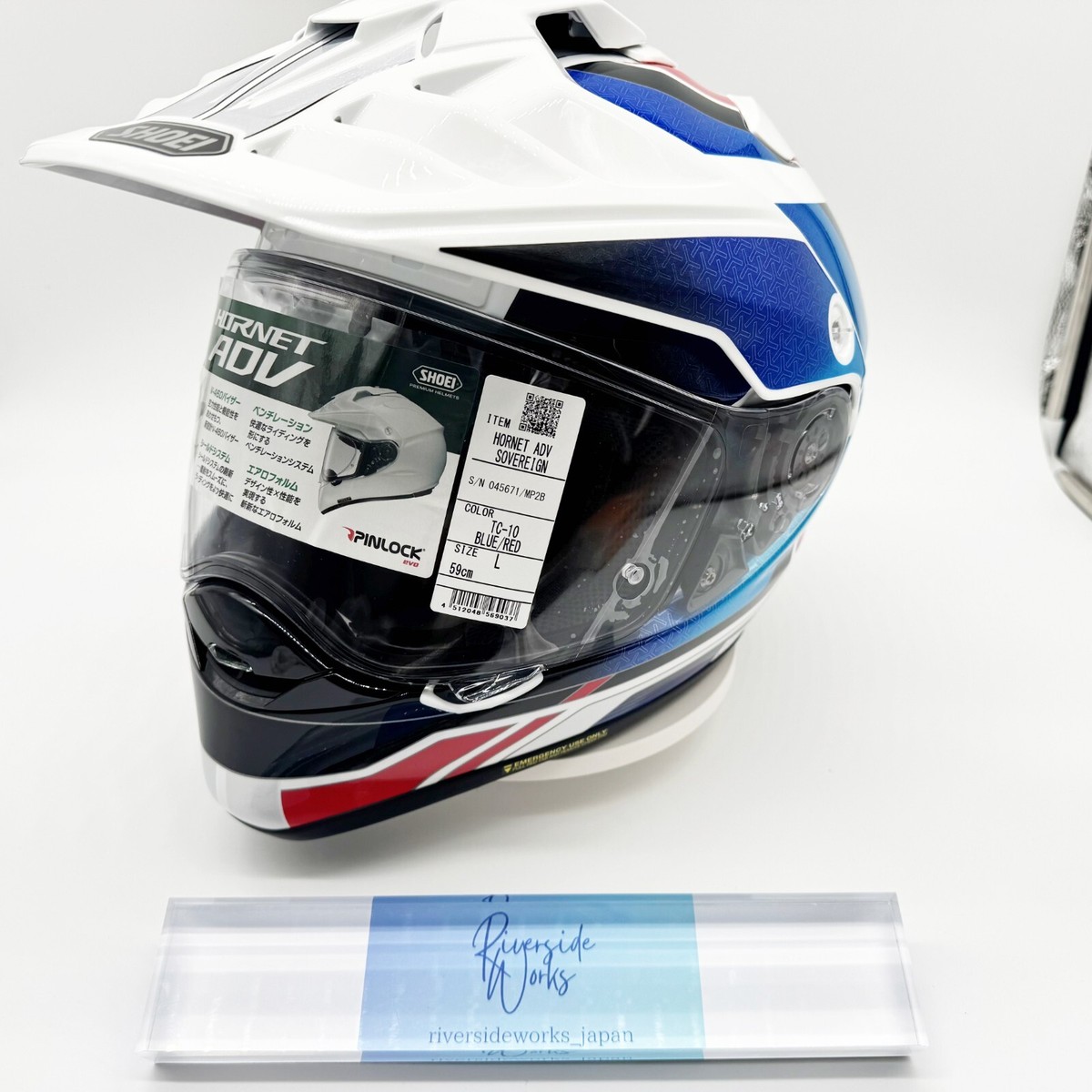 Shoei Hornet ADV SOVEREIGN TC-10 Motorcycle Helmet Size L 59cm