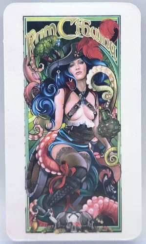 Hayleybug Mint Rum Cthulhu 1 oz .999 Fine Silver Colorized Art Bar Echo Chernik