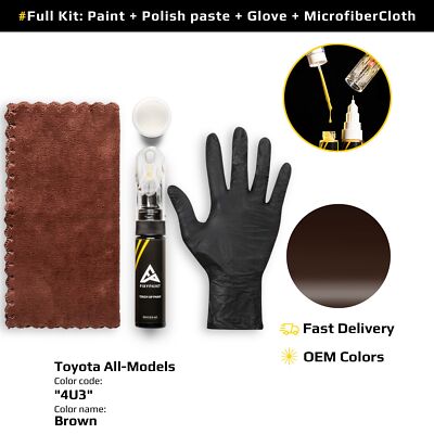 Touch up Paint for Toyota Code: 4U3 Brown High Quality Scratch Repair