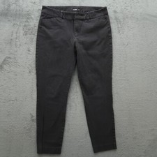Old Navy Pants Women's Size 8 Gray Mid-Rise Pixie Flat Front Skinny 24.5" Inseam