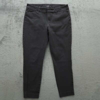 Old Navy Pants Women's Size 8 Gray Mid-Rise Pixie Flat Front Skinny 24.5'' Inseam
