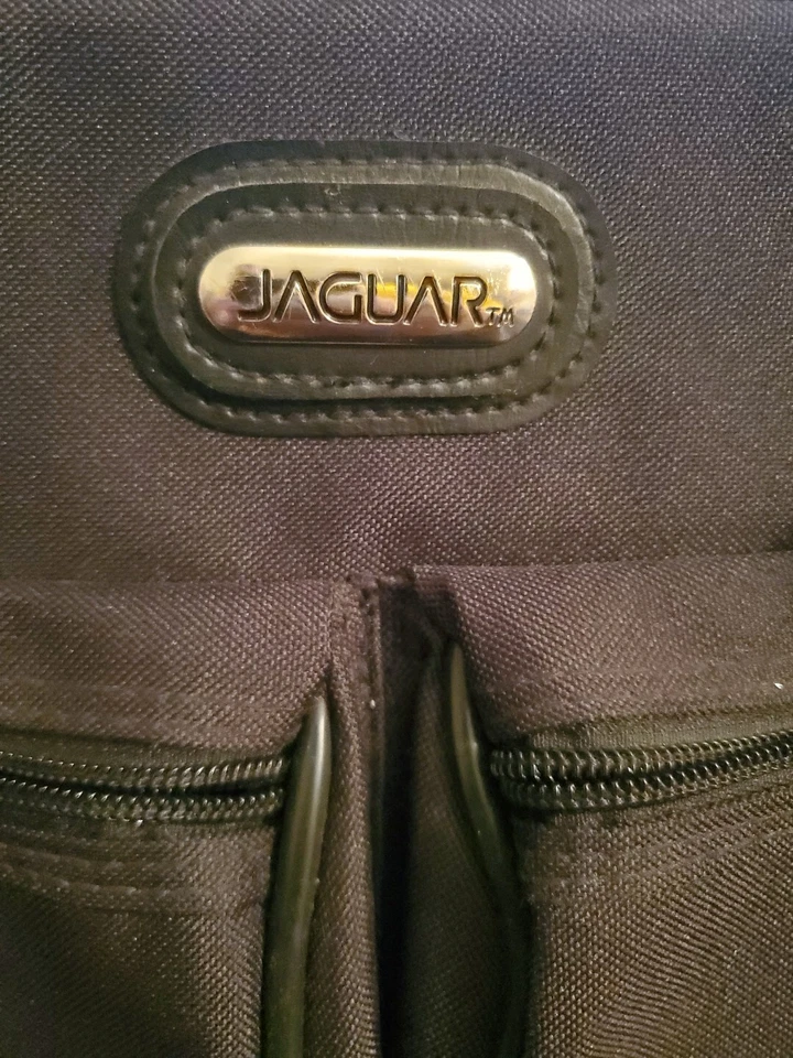 Bolsa de mano vintage Jaguar negra con varios compartimentos Foto 4 de 4