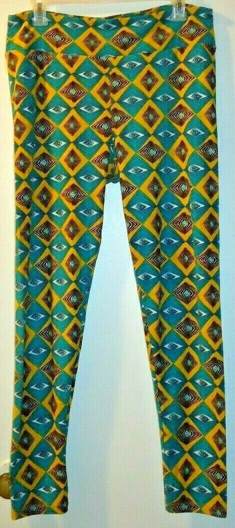 Legging LulaRoe Femme – Coloré Motif Diamant Argyle – Extensible – Taille OS