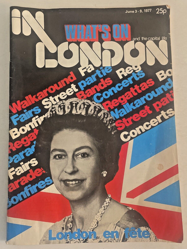 What’s On In London magazine 1977 Queen Jubilee