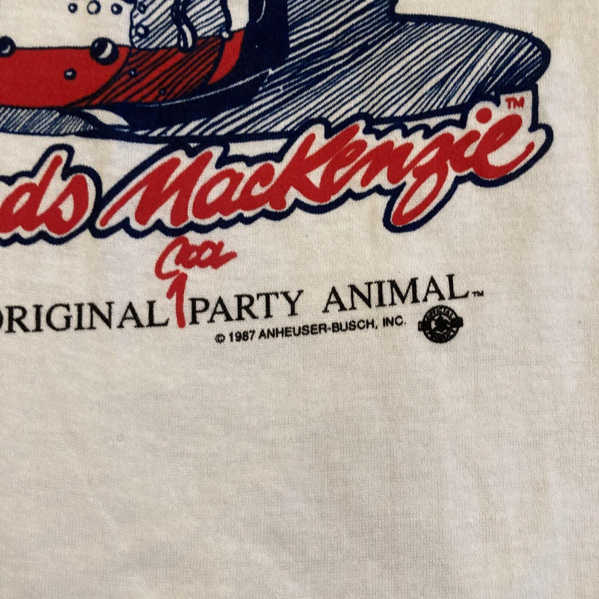 その他 # Spuds Mackenzie Rare1987 Bud Light Spuds MacKenzie Lighted Beer Sign Party