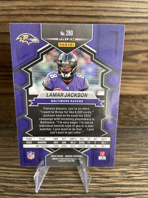 🔥🔥🔥🔥Lamar Jackson 2023 Mosaic Pink Prizm National Pride Ravens