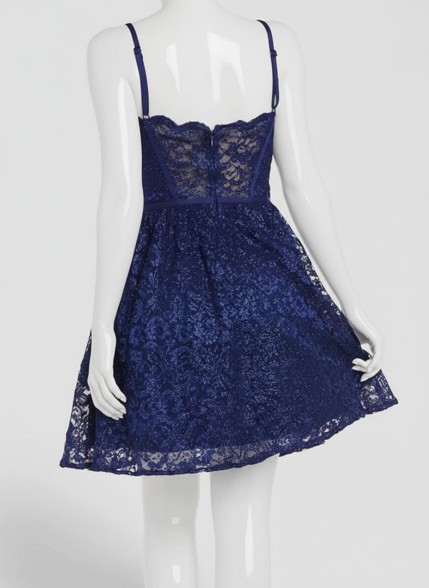 Morgan & Co. Women's Blue Glitter Lace Corset Sweetheart Dress Juniors Size 5 | eBay Morgan & Co. Women's Blue Glitter Lace Corset Sweetheart Dress Juniors Size 5 | eBay