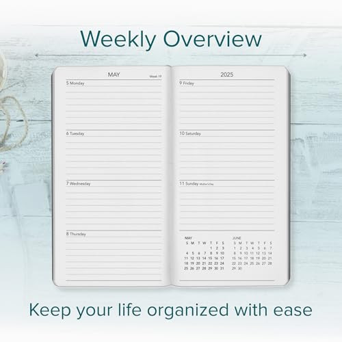 Pocket Weekly Monthly Planner 2025 - Calendar Planner and Notebook, Durable - Picture 5 of 6