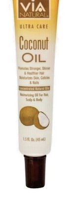 5 Tubes VIA Natural Ultra Care Coconut Oil for hair, Scalp & Body 1.5 fl Oz