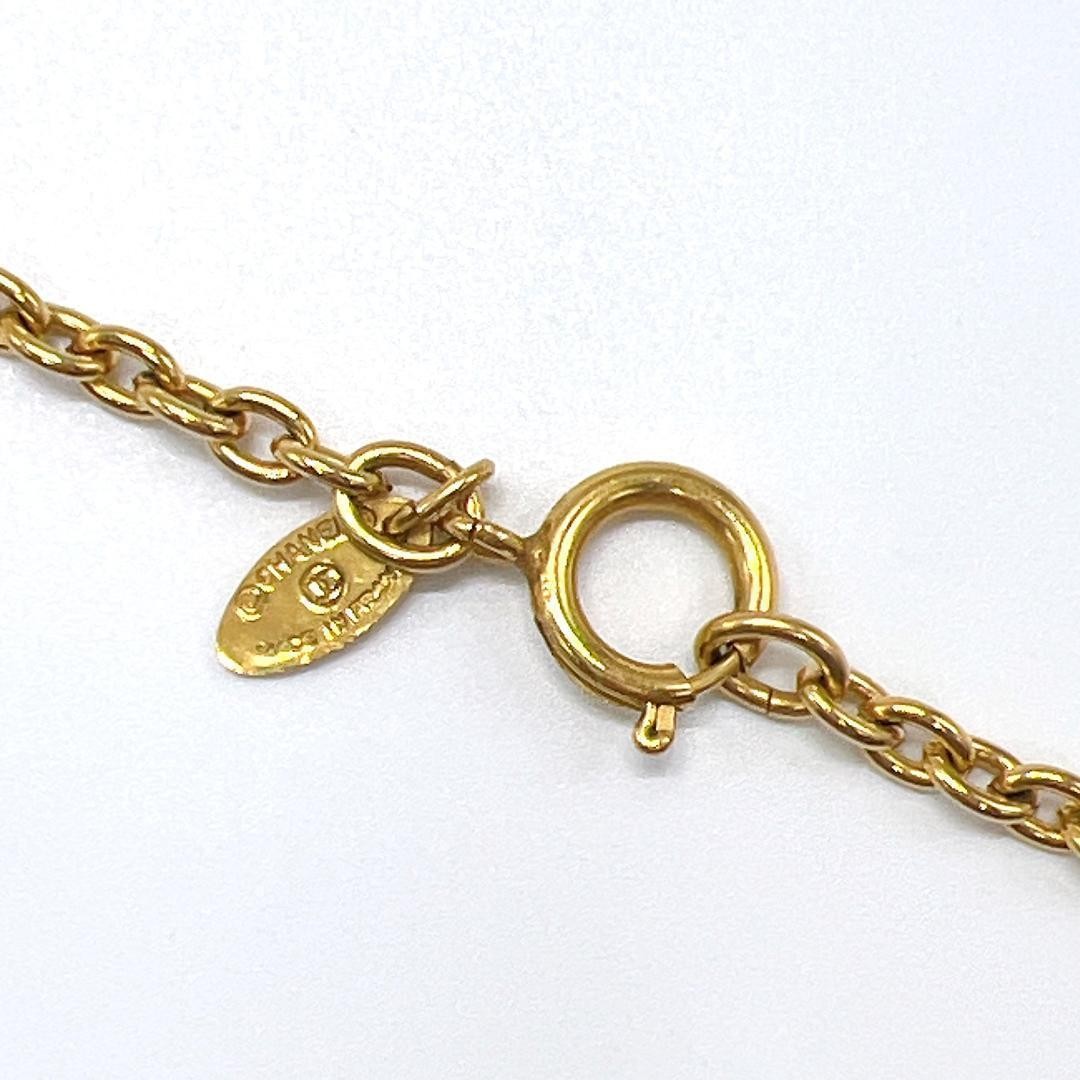 Chanel Cocomark Round Pendant Necklace 3848 GP Silver Used thumbnail 7