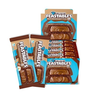 MrBeast Feastables Hazelnut Cups, 24 Count, Milk Chocolate with Creamy Hazeln...