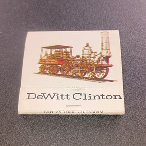 Vintage Unstruck Matchbook DeWitt Clinton Steam Powered Passenger Engine NY