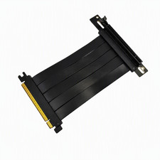 PCIe 4.0 Riser Cable 90 Degree Black GPU Vertical Mount 15cm 20cm X16