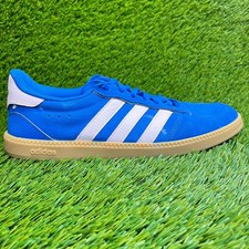 Adidas Breaknet Sleek Womens Size 9 Blue White Athletic Suede Shoes Sneakers
