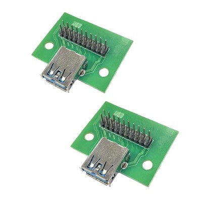 USB 3.0 Type A Female Connector PCB Breakout Board, 2-Pack, Test Module PCB A...