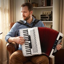 37-Key 96-Bass Accordion, Professional Piano-Style for Beginners Advanced USA