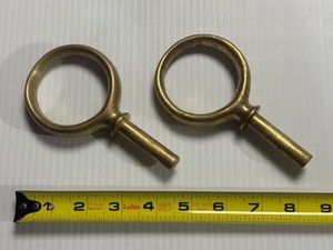 BRONZE OAR LOCKS - 2-1/4" Closed Ring- Matching Pair - Vintage