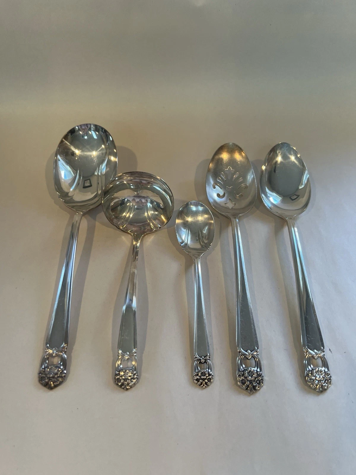 1847 Rogers Brothers Eternally Yours Silver Plate Serving Set 5 Piece Ladle