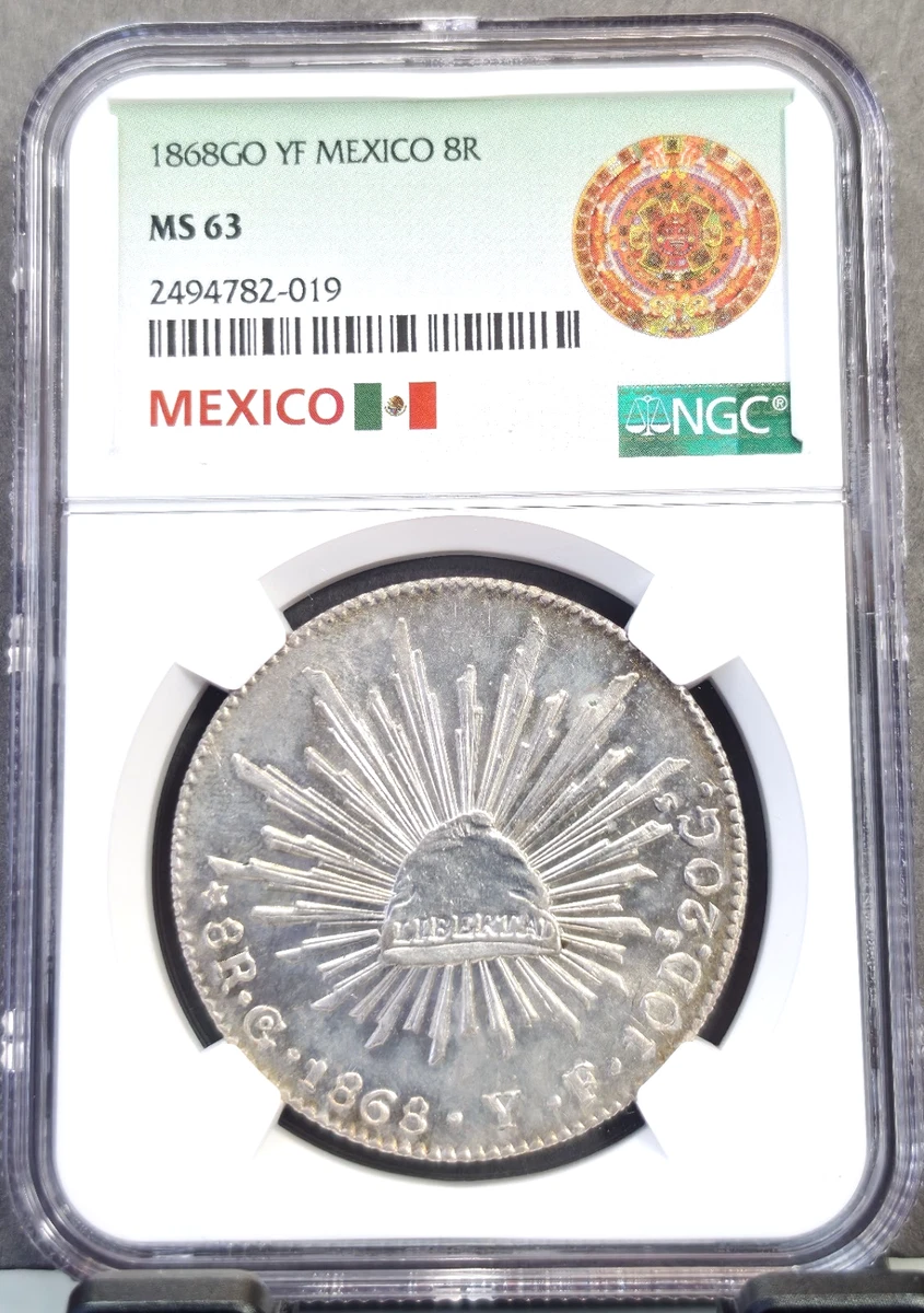 メキシコ 1868年 8レアル 銀貨 1868 Year Mexican Coins for sale | eBay