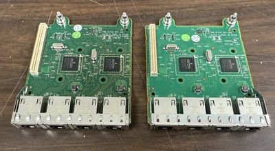 Lot of 2 FM487 Dell Broadcom 5720 4Pt 1GbE NIC Daughter Card R620 R720 R630 R730