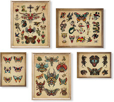 Tattoo Flash Wall Art  Decor - Gift for Tattooist - Vintage Tattoo Poster Pictu