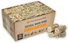 50 - Wood Wool Firelighters for Safe, Clean, and Odorless Ignition of Wood and  0.22 per lighter