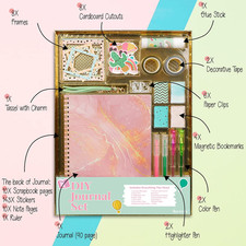 DIY Journal Set for Girl Age 8-13 Personalized Diary Planner Arts Craft Kit Gift