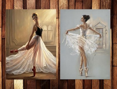 Set of 2 ballet dancers A2 Unframed Art Prints Posters