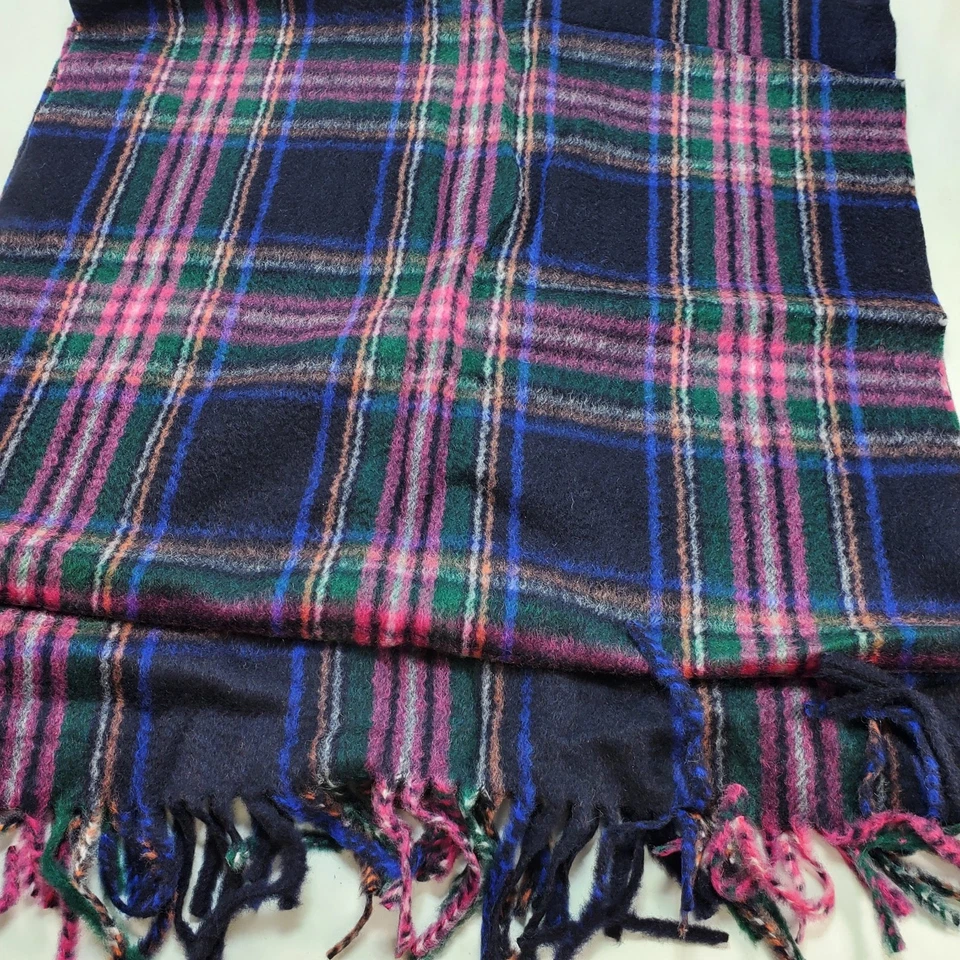 Talbots 100% Cashmere Knit Scarf Unisex Plaid Neck Wrap Cozy Warm Comfy NEW - Image 3 of 4