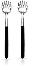 2PCS Back Scratchers, Bear Claw Shaped Extendable Metal Retractable Telescopic H