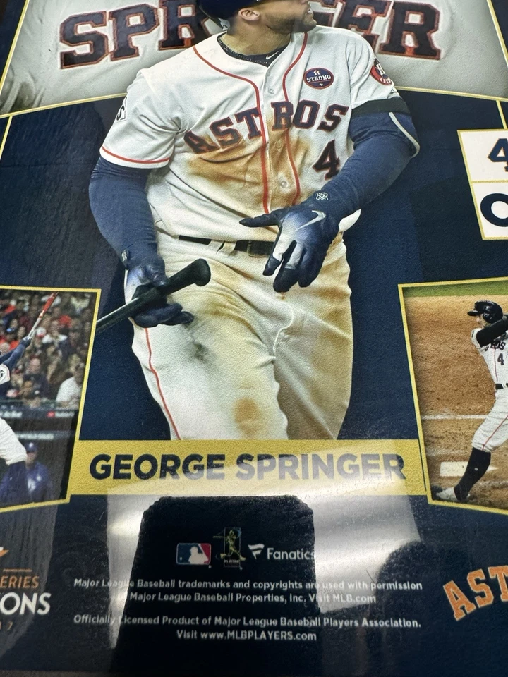 FRAMED 2017 WORLD SERIES frame WITH George Springer 8"X 10" HOUSTON ASTROS - Image 2 of 3