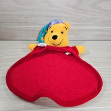 Mattel Winnie The Pooh Plush Lovey Red Baby Security Blanket Disney Stuffed Toy