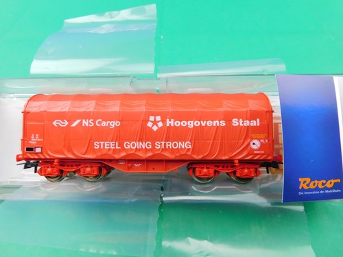 C15 Roco H0 Güterwagen 67368 Schiebeplanenwagen Hoogovens Staal AC KKK OVP TOP | Zustand: Gebraucht