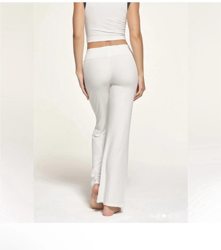 Pantalones SKIMS Jersey Tejido Talla Grande 2X Mármol Suave NUEVO SIN ETIQUETAS Blanco Salón Foto 2 de 4