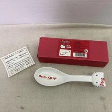 Sanrio Hello Kitty Spoon Kitchen Utensil Mascot White Ribbon Toy Rare
