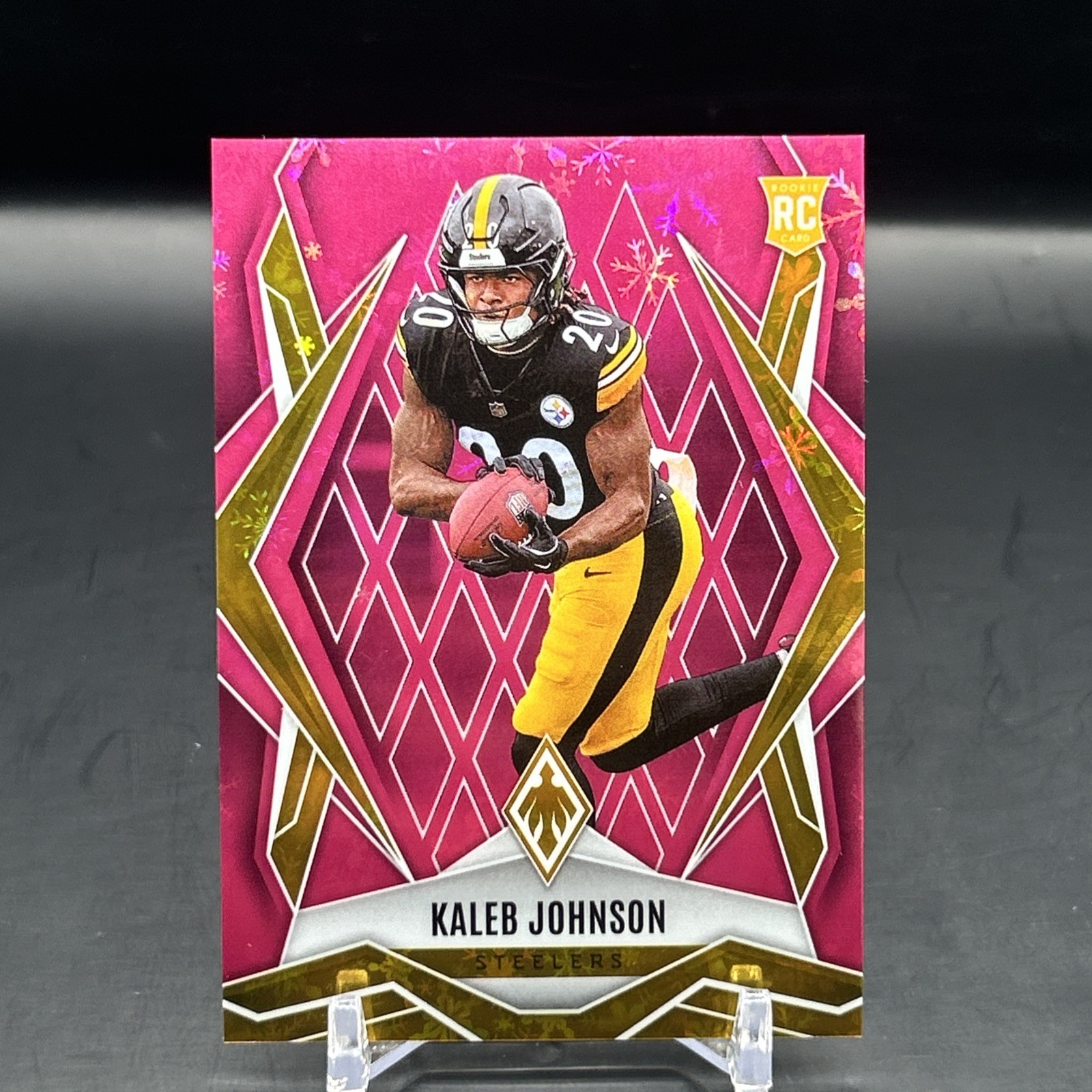 2025 Panini Phoenix - Kaleb Johnson #182 (RC) Pink Winter #/299