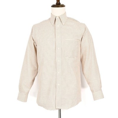 Vintage Ivory Red & Blue Checkered ARROW Wrinkle Free Button Down Shirt