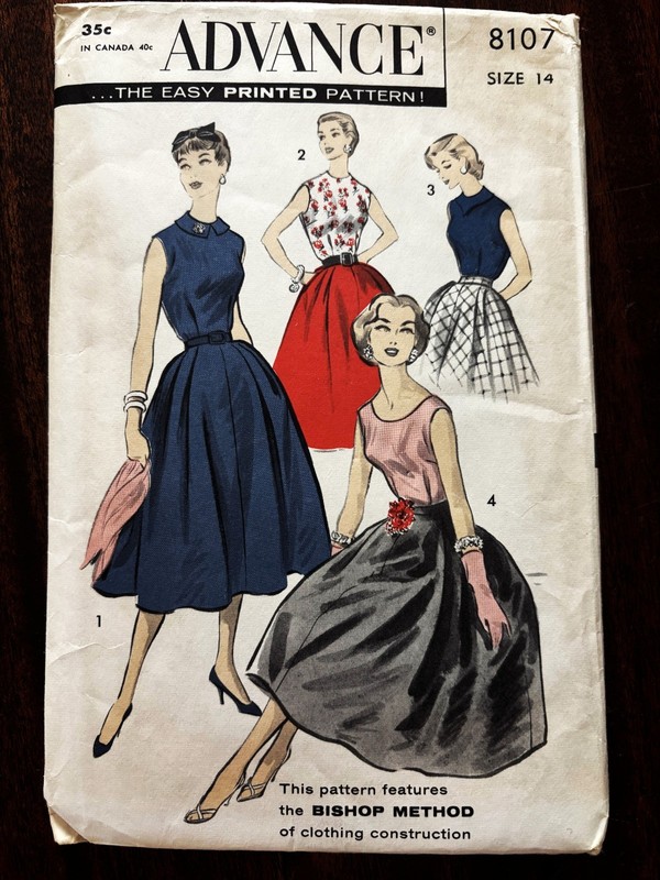 Advance Sewing Pattern - Vintage 1950s - Pattern #8107
