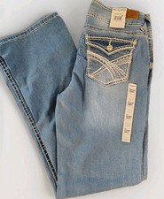 NWT WallFlower Luscious Curvy Bootcut Jeans for Women Sz 11/30 Bling Pockets