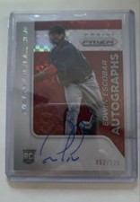 2015 Panini Prizm - Autographs Edwin Escobar #58 Red Power Prizm /125 (AU, RC)