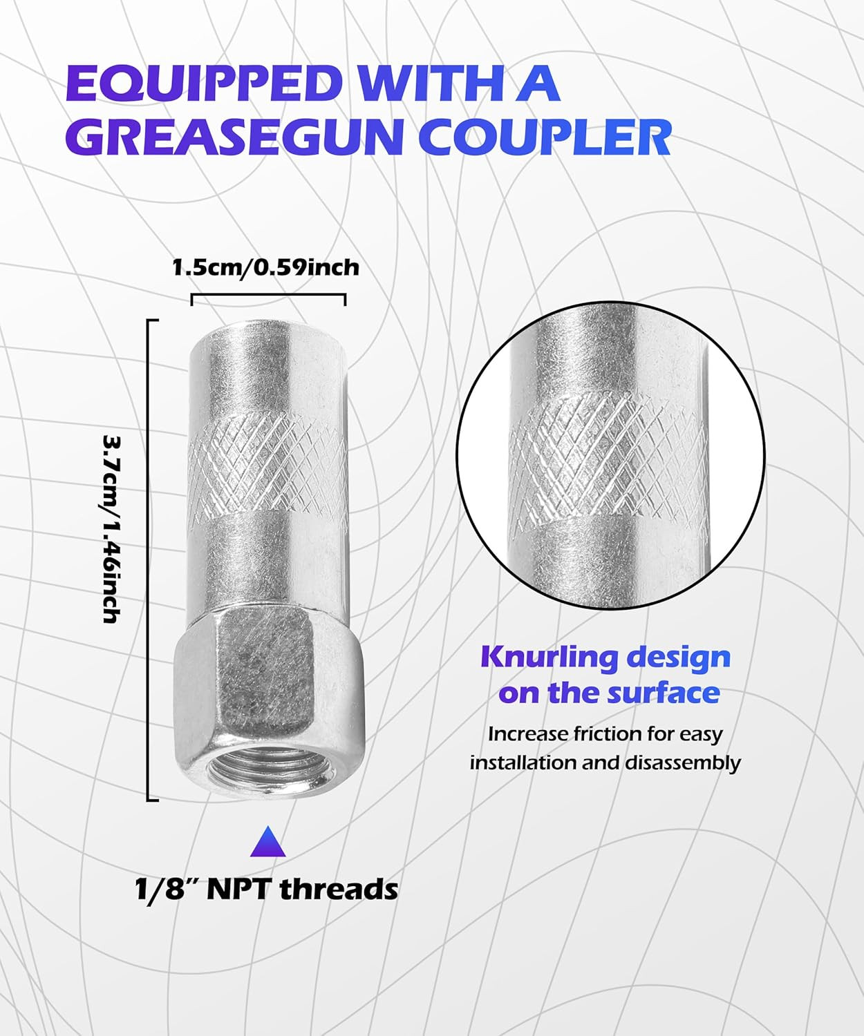 Grease Gun Hose,18 Inch Grease Hose,Car Accessories Flexible Grease Gun Hose,Gre