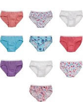 10-Pack Hanes Girls Toddler Cotton Knit Tagless Briefs Size 2T/3T No Tags