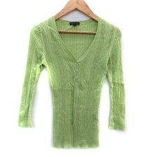 BLACK by Moussy Knit Henley 3/4 Sleeve Rib Switch Yellow used