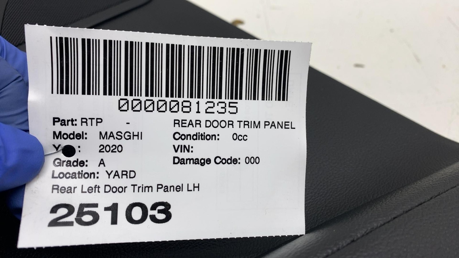 ⭕ 14-22 Maserati Ghibli Rear Driver Side Interior Door Panel Trim Cover Left LH