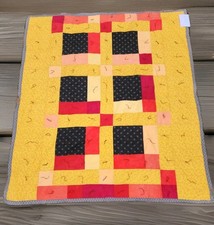 Amish Mennonite Handmade Quilt Patchwork 67 X 60" Blanket Throw Wisconsin Letter