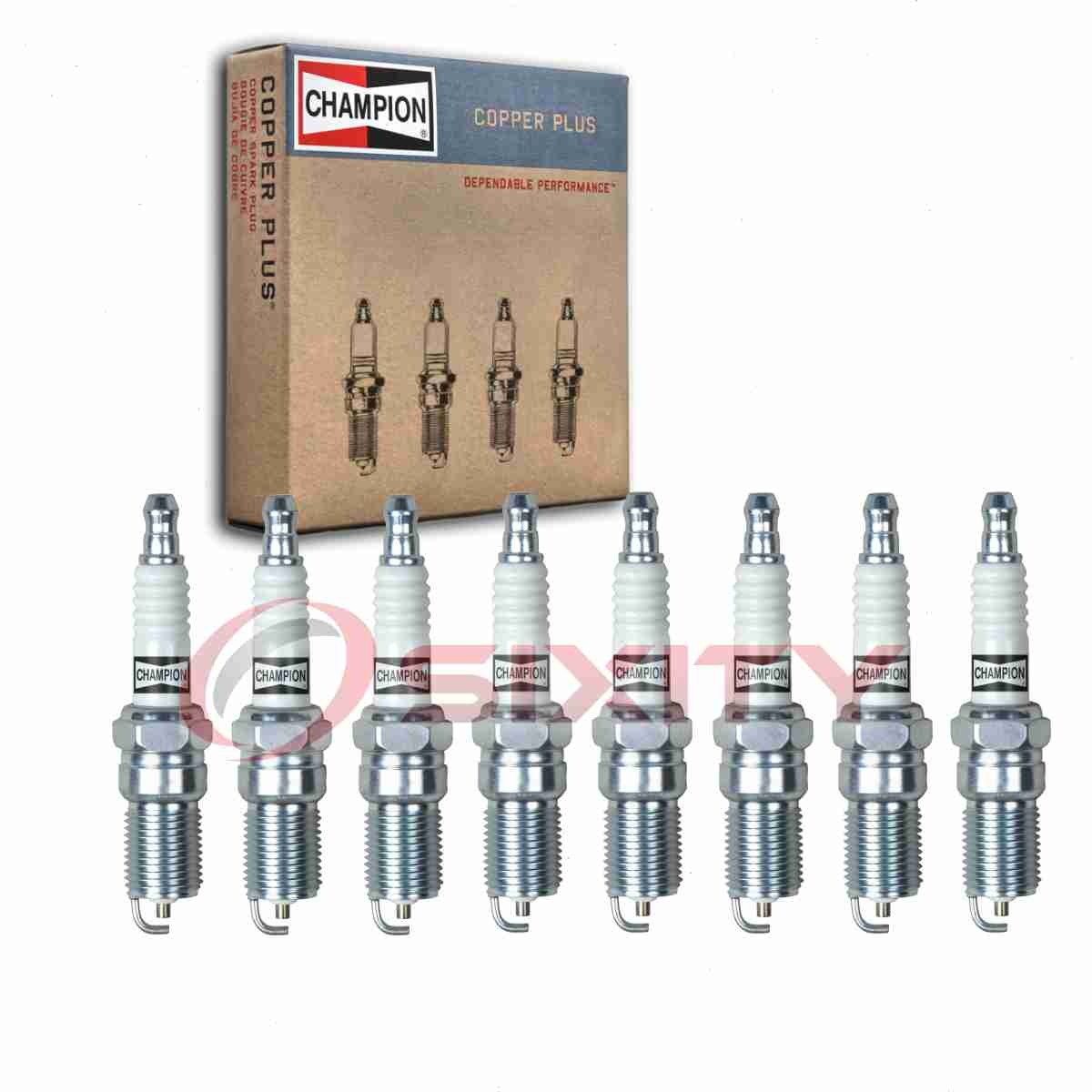 8 pc Champion Copper Plus Spark Plugs for 1996-2000 Chevrolet K3500 5.7L ov