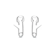 Men's and Women's  Fashion Earrings Hip-hop Style Paper Clip Earrings Copper