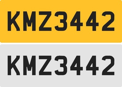 KMZ 3442 Dateless Registrations Number Cover Plate