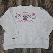 Vintage Super Bowl XXXI Logo 7 Sweatshirt Size Large Super Dome